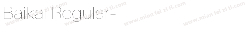 Baikal Regular字体转换